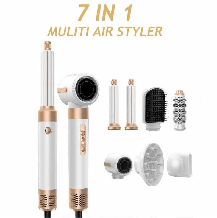 Derrit-Piastra per capelli professionale 7 in 1 1400W Bigodino per capelli, Pettine elettrico, Asciugacapelli, Spazzola per capelli calda, Bigodini per capelli, set per capelli