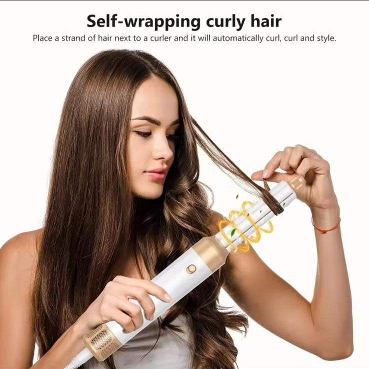 Derrit-Piastra per capelli professionale 7 in 1 1400W Bigodino per capelli, Pettine elettrico, Asciugacapelli, Spazzola per capelli calda, Bigodini per capelli, set per capelli