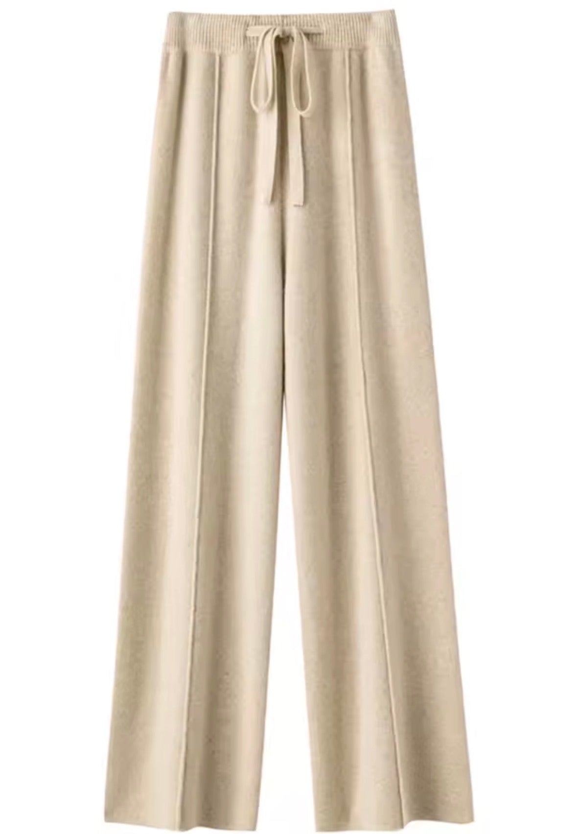 "Pantaloni Larghi in Cashmere e Lana Merino 100% Donna"