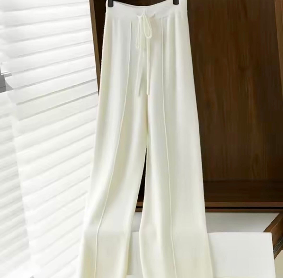 "Pantaloni Larghi in Cashmere e Lana Merino 100% Donna"