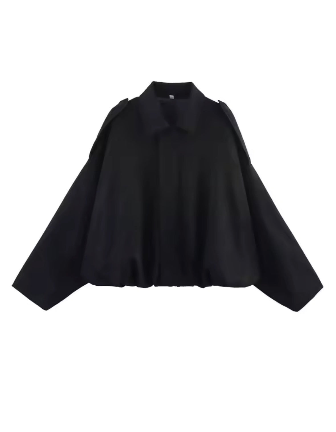 "Giacca in Pelle Scamosciata ,  con Cerniera e Bavero – Stile Vintage a Maniche Lunghe"
